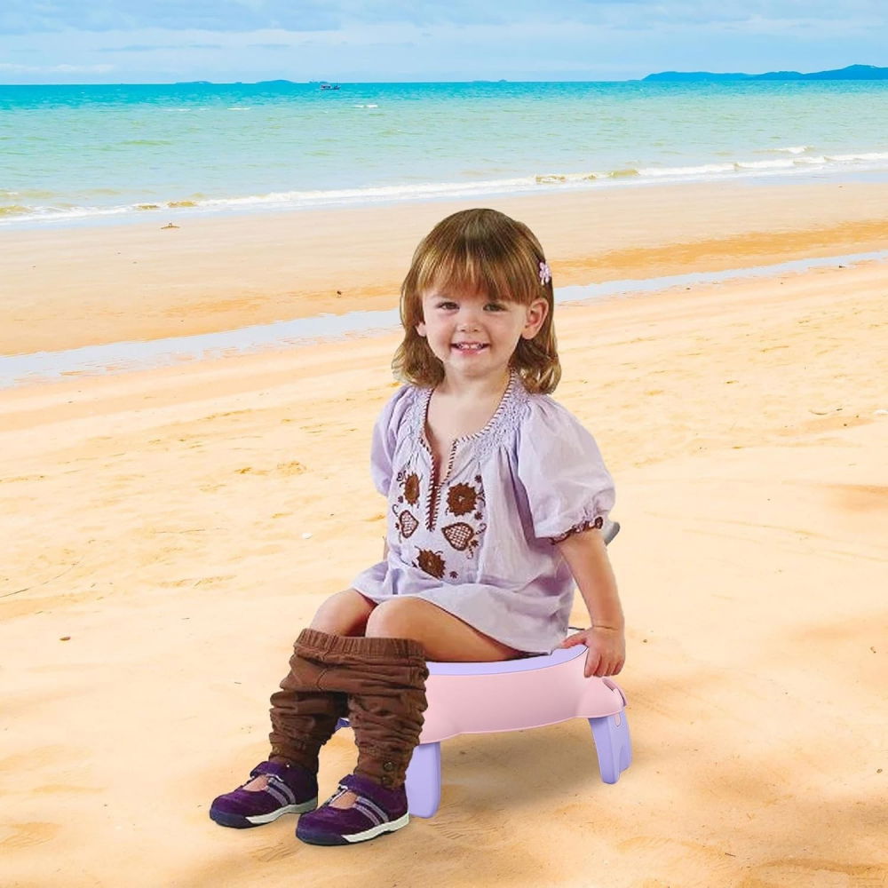 Olita portabila, pentru calatorii, confectionata din spuma pu, 1-6 ani, 34x32x17 cm, roz/mov [6]