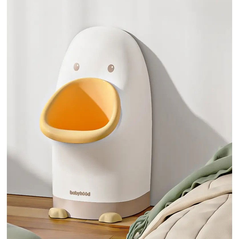 Olita tip pisoar pentru copii, +1an, portabila, design ratusca, model prietenos, non-toxic, usor de curatat, 23.3 x 24 x 43 cm, alb/galben [5]