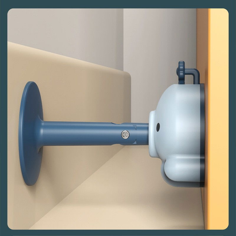 Opritor de usa, din silicon, cu prindere de podea, anti-coliziune, 5.5 x 5.5 x 5.5cm, albastru [7]