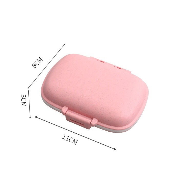 Organizator medicamente, plastic, 8 compartimente, 0.1 l, roz, 11 x 7 cm [4]