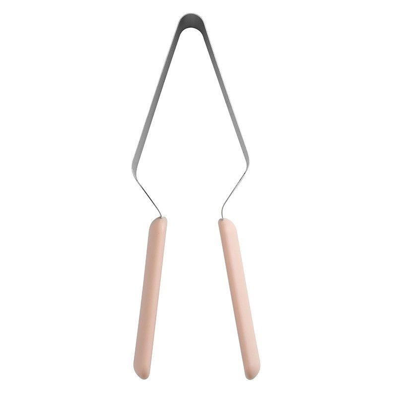 Paleta pentru taiat si servit prajituri, otel inoxidabil, maner usor de prins, divizor triunghiular, 27 x 12 cm, roz [2]