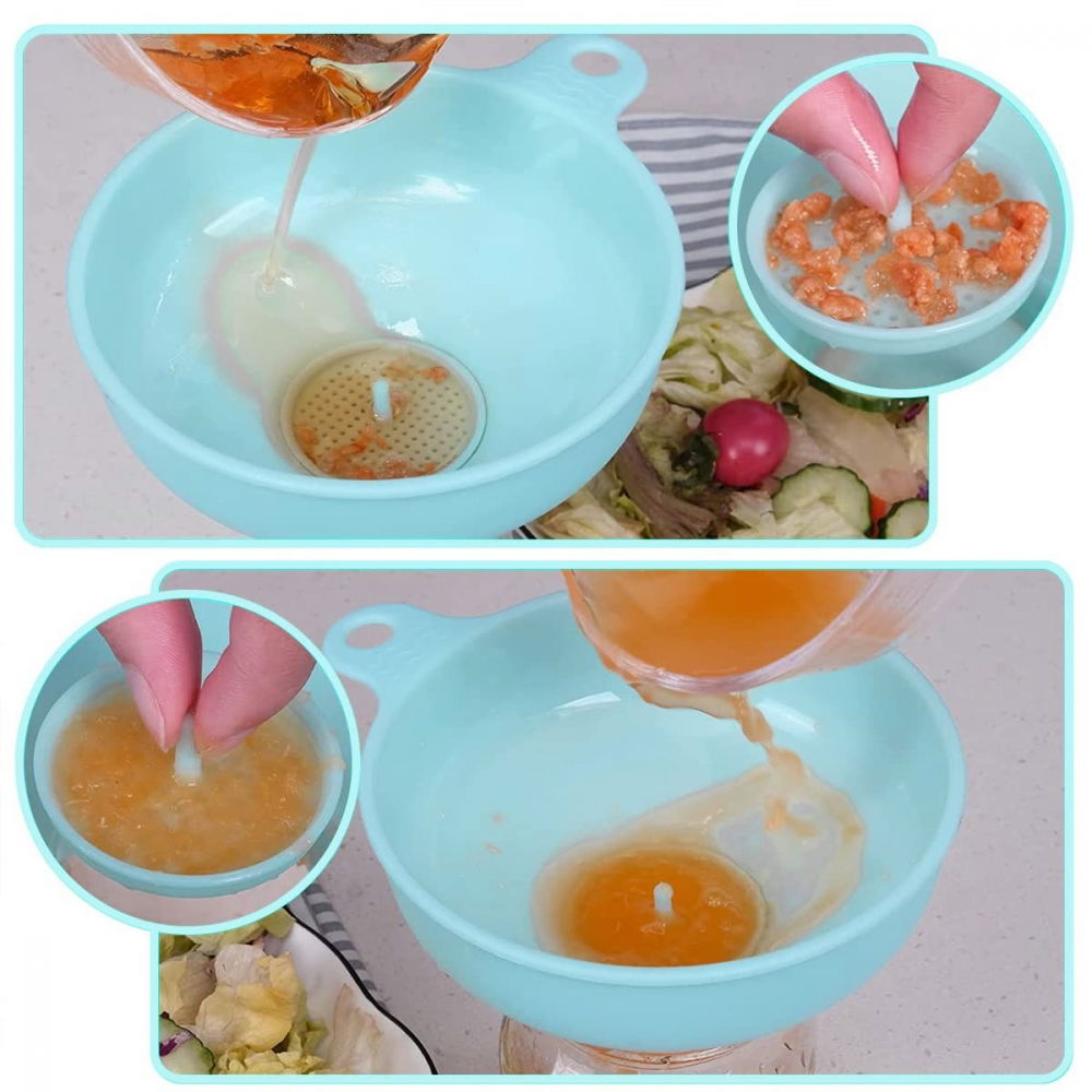 Palnie din plastic 3 in 1  doua dimensiuni de scurgere, cu filet si filtru, diametru scurgere 5.4 cm, 11.5 x 16.7 cm, albastru [5]