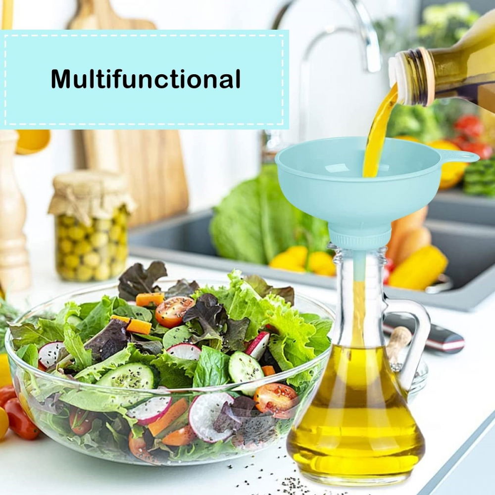 Palnie din plastic 3 in 1  doua dimensiuni de scurgere, cu filet si filtru, diametru scurgere 5.4 cm, 11.5 x 16.7 cm, albastru [6]