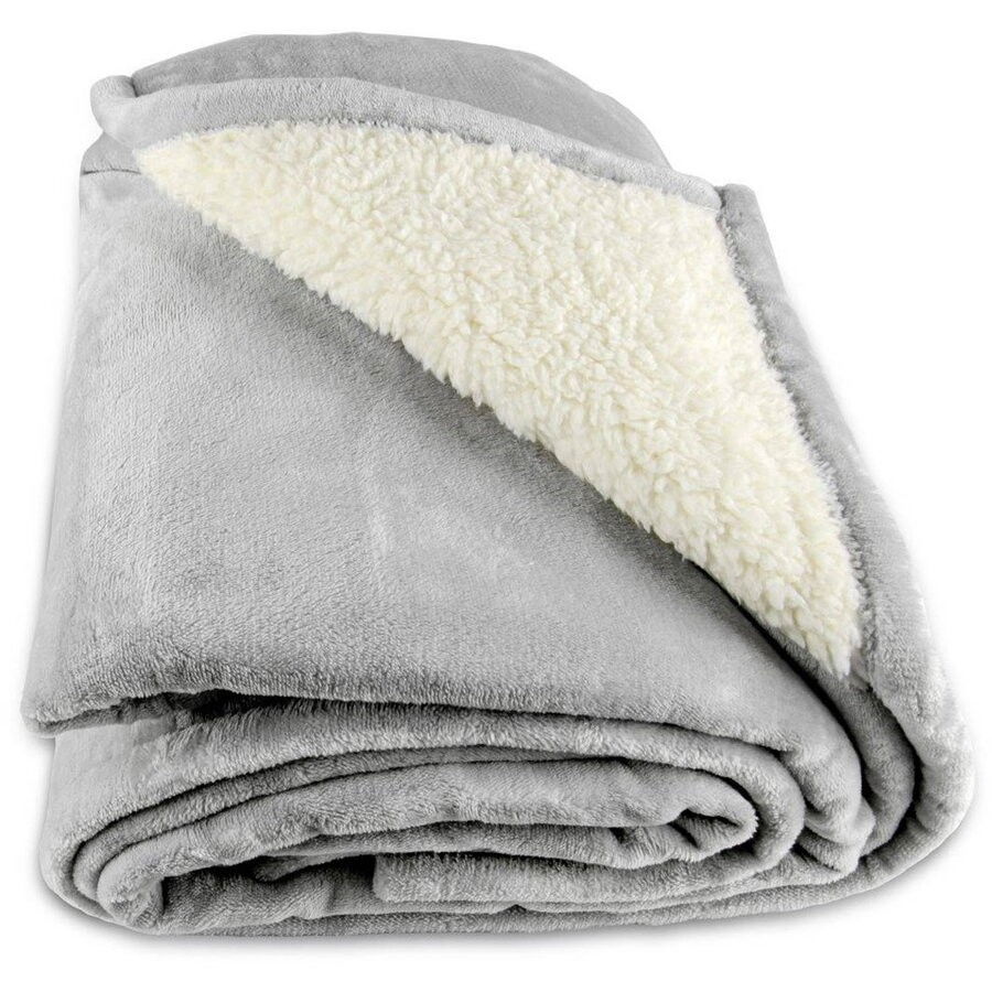 Patura cu incalzire electrica, 135 w, 180x130 cm, 6 trepte de incalzire, flanel, gri [2]