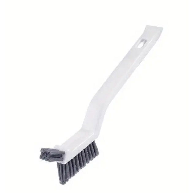 Perie 3in1 de curatat podele si rosturi, lungime maner 28 cm, peri din pp, otel si plastic, cleste pentru scame si par inclus, alb [4]