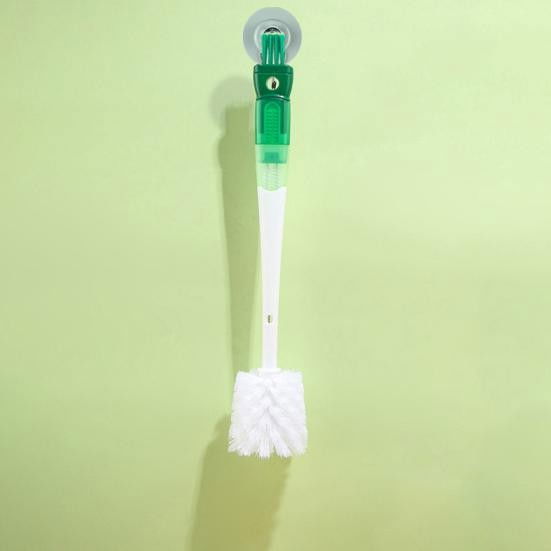 Perie 5 in 1 de curatat pahare, cani, sticle, cu maner lung, accesorii pentru spalarea paielor si capacelor, usor de agatat, 36x7x7cm, verde-alb [9]