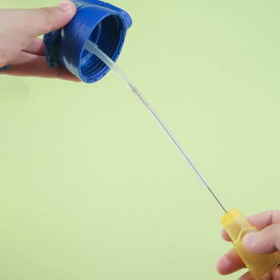 Perie 5 in 1 de curatat pahare, cani, sticle, cu maner lung, accesorii pentru spalarea paielor si capacelor, usor de agatat, 36x7x7cm, verde-alb [8]