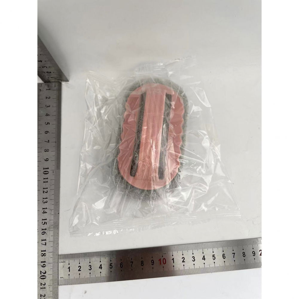 Perie burete de curatat cu maner, perie pentru gresie, baie, bucatarie roz [2]