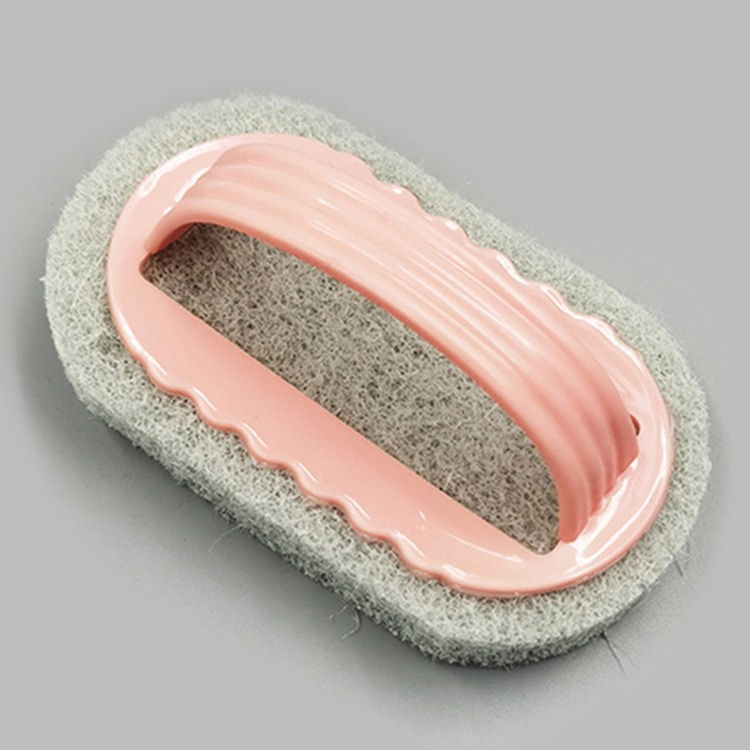 Perie burete de curatat cu maner, perie pentru gresie, baie, bucatarie roz [1]