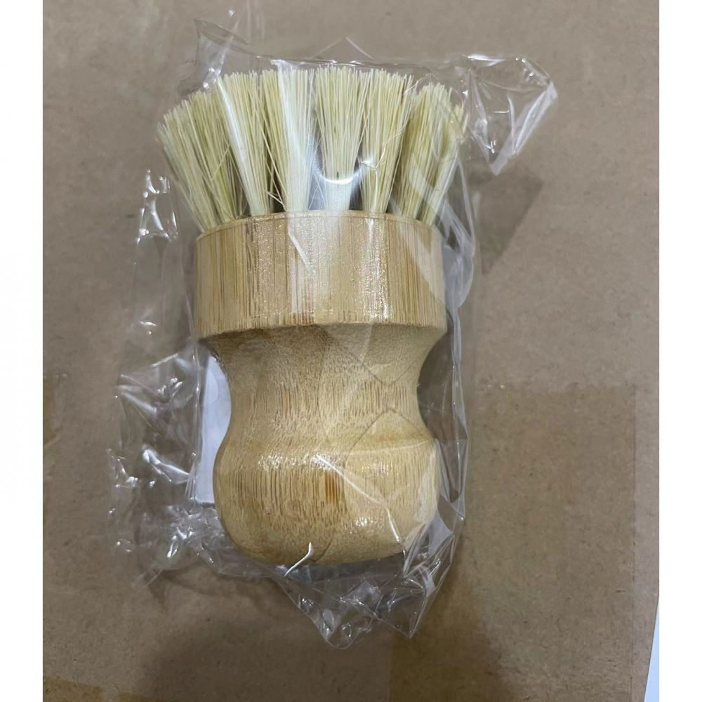 Perie de curatat vase si alimente, din lemn de fag, 8 x 5 cm, perie din sisal, bej [7]