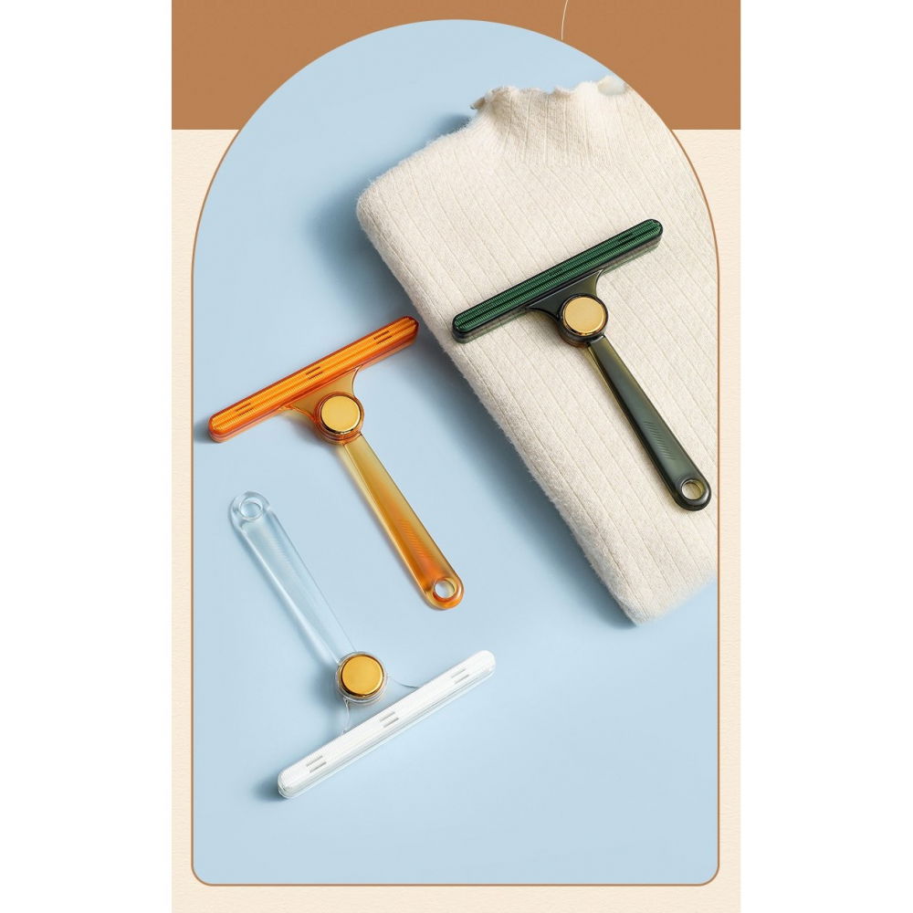 Perie de indepartare a scamelor, pentru haine si par de animale, cu doua fete, manual, multifunctional, 12x14.5 cm, accesoriu pentru casa, alb [4]