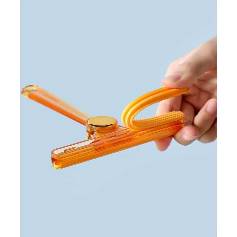 Perie de indepartare a scamelor, pentru haine si par de animale, cu doua fete, manual, multifunctional, 12x14.5 cm, accesoriu pentru casa, portocaliu [8]