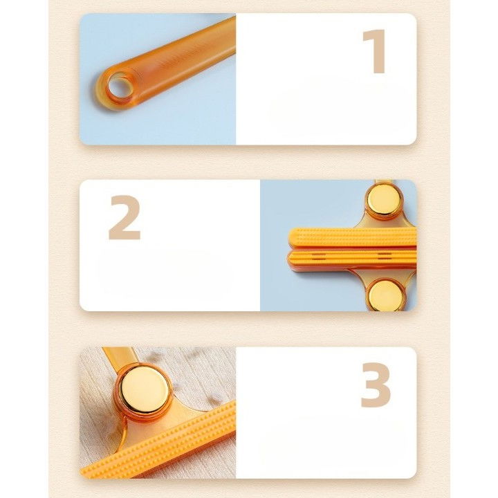 Perie de indepartare a scamelor, pentru haine si par de animale, cu doua fete, manual, multifunctional, 12x14.5 cm, accesoriu pentru casa, portocaliu [3]