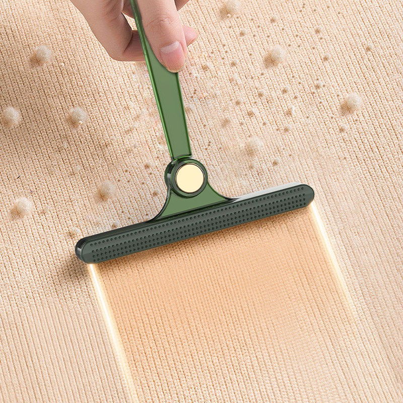 Perie de indepartare a scamelor, pentru haine si par de animale, cu doua fete, manual, multifunctional, 12x14.5 cm, accesoriu pentru casa, verde [11]