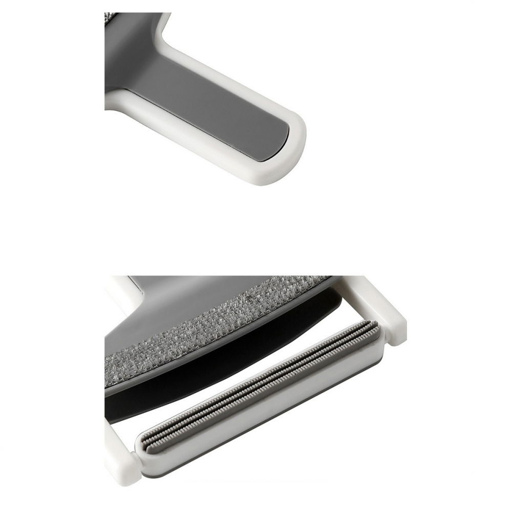 Perie de indepartarea a parului si scamelor, 12 x 15 cm, maner confortabil, alb/gri [6]