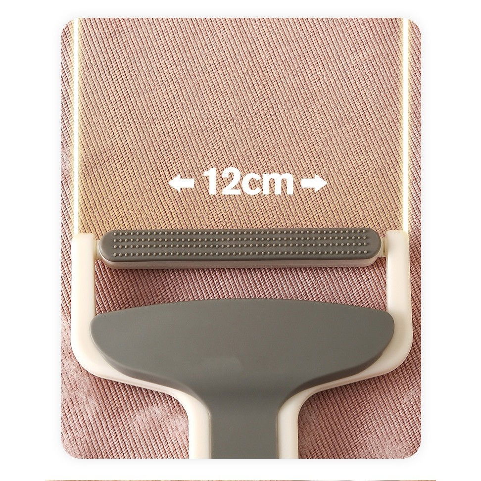 Perie de indepartarea a parului si scamelor, 12 x 15 cm, maner confortabil, alb/gri [5]