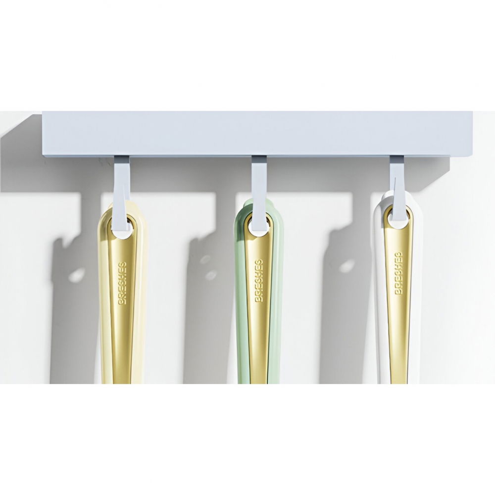 Perie de sarma pentru bucatarie, din doua bucati, maner lung cu gaura de prindere, peri din otel, anti-reziduu, anti-murdarie, 24.5x2.7x6.7cm, verde [5]