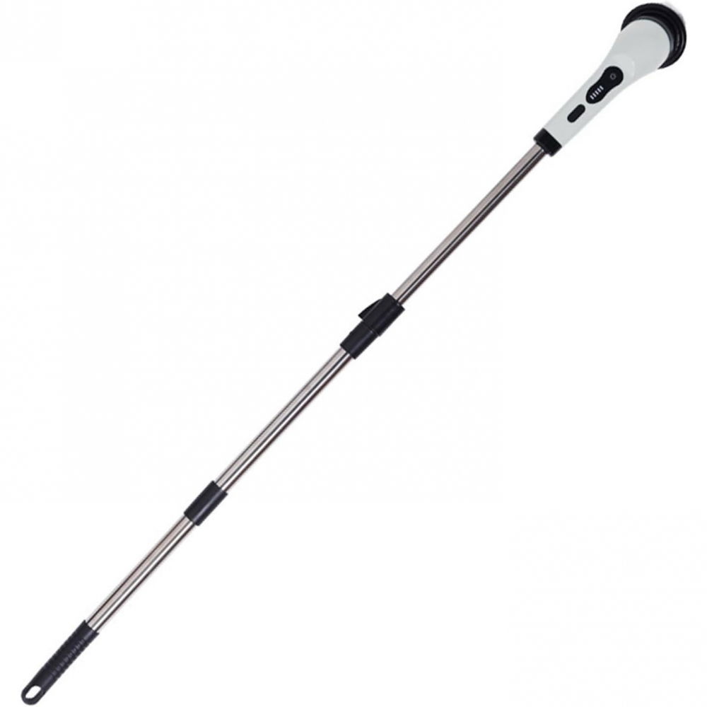 Perie electrica de curatare, pentru gresie, baie, bucatarie, 25x20x9.5 cm, cu 9 capete, maner extensibil detasabil 84-127cm, incarcare usb-type c, rotire 360 de grade, 3000 mah, culoare: alb [16]