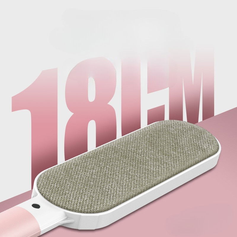 Perie electrostatica, pentru curatarea parului/scamelor de pe haine si tapiterii, 2 fete, autocuratare, 31 x 8.5 cm, roz [7]