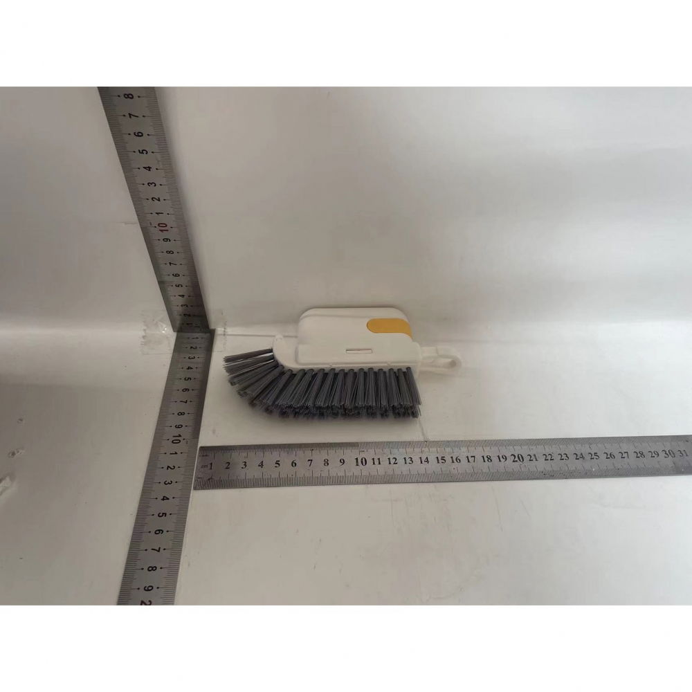 Perie multifunctionala 3 in 1 de curatare, pentru bucatarie, vesela, geamuri, cap detasabil, 9x15x2.5 cm, galben [3]