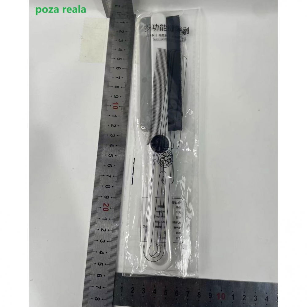 Perie multifunctionala si stergator, pentru spatii greu accesibile, 24.7 x 4.5 cm, alb [2]