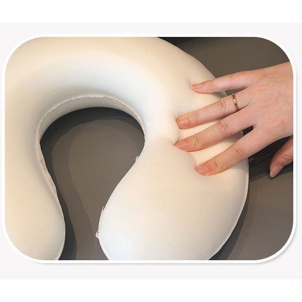 Perna de calatorie in forma de u, pentru gat si cap, umplutura din spuma cu memorie, 30x30 cm, model unicorn, accesoriu de voiaj, birou, masina, sistem prindere capse, multicolor [7]