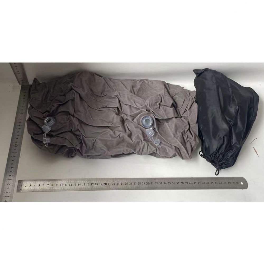 Perna gonflabila multifunctionala, pentru picioare, cap, 3 straturi, inaltime reglabila, 17.8 x 25.4 x 42.9 cm, gri inchis [2]