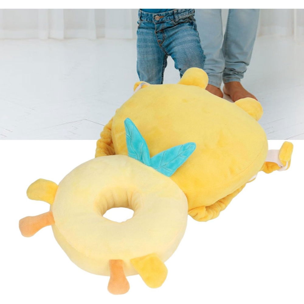 Perna tip rucsac pentru protectia capului, tetiera tip girafa, pentru bebelusi, 33x6x19 cm, 180 g, galben [3]