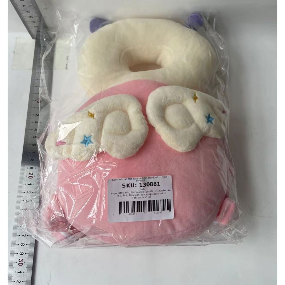 Perna tip rucsac pentru protectia capului, tetiera tip insecta, pentru bebelusi, 33x6x19 cm, 180 g, roz [7]