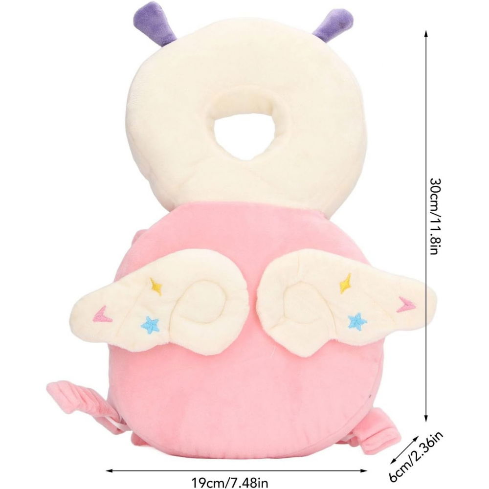 Perna tip rucsac pentru protectia capului, tetiera tip insecta, pentru bebelusi, 33x6x19 cm, 180 g, roz [4]