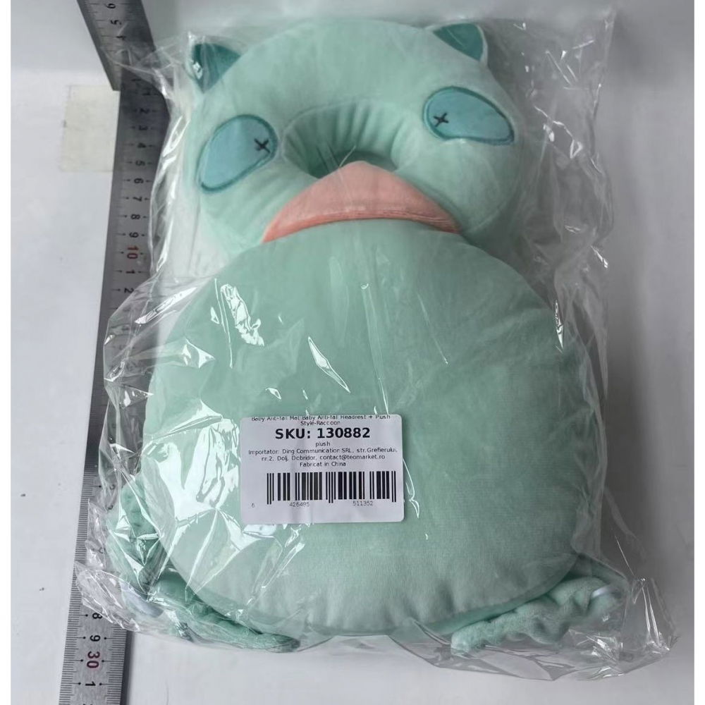 Perna tip rucsac pentru protectia capului, tetiera tip raton, pentru bebelusi, 33x6x19 cm, 180 g, turcoaz [6]