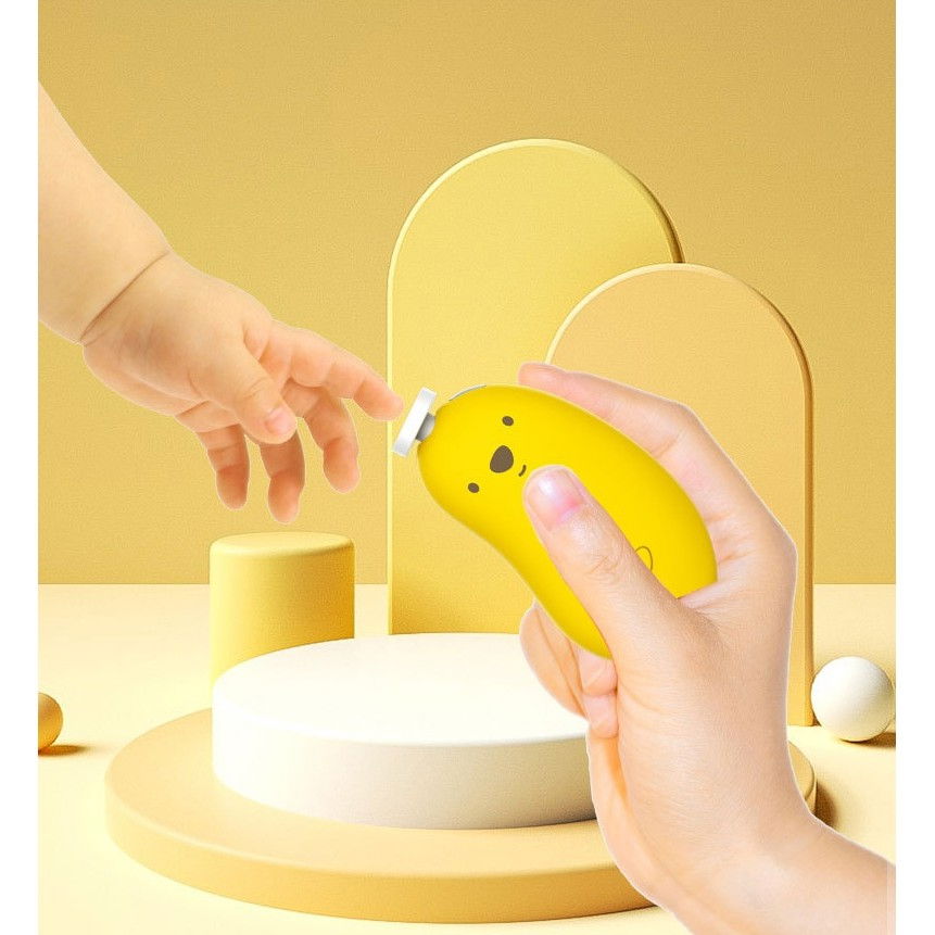 Pila electrica, pentru bebelusi si adulti, din abs, incarcare usb, 6 accesorii, cu lumina led, 8.8 x 4.9 cm, galben [4]