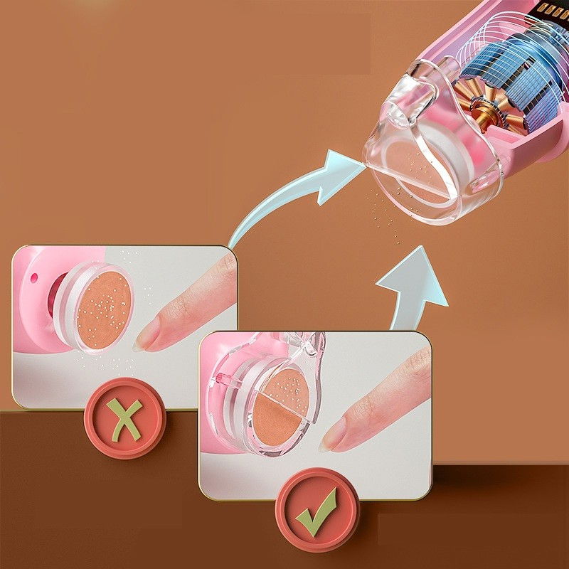 Pila electrica, pentru copii si bebelusi, din abs, 6 accesorii, cu lumina led, 9.5 x 6 x 17 cm, verde/roz [3]