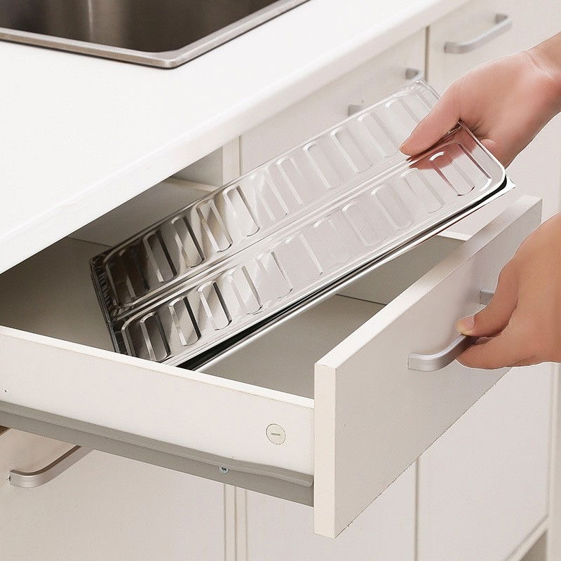 Placa de protectie pentru aragaz, din aluminiu, placa de protectie anti stropi, pliabila, usor de curatat, 32.5 x 84 cm, gri [4]