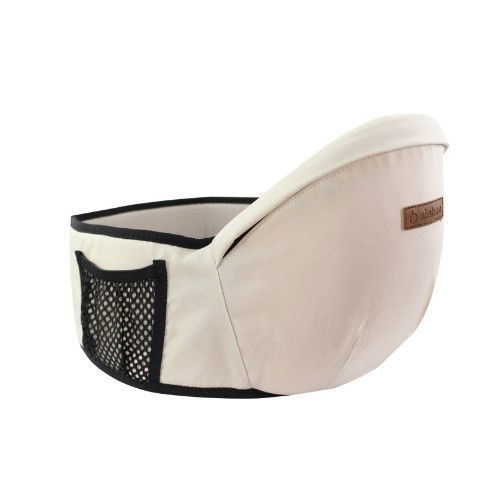 Port-bebe ergonomic ajustabil cu scaun, 3 pozitii, bumbac respirabil, pentru copii 0-3 ani, 20 kg maxim, 25 x 22 x 18 cm, bej [1]