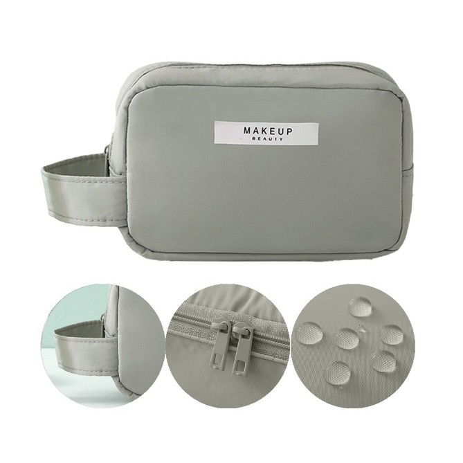 Portfard, cu maner, material impermeabil, pentru cosmetice, 16 x 11 x 7 cm, verde [4]