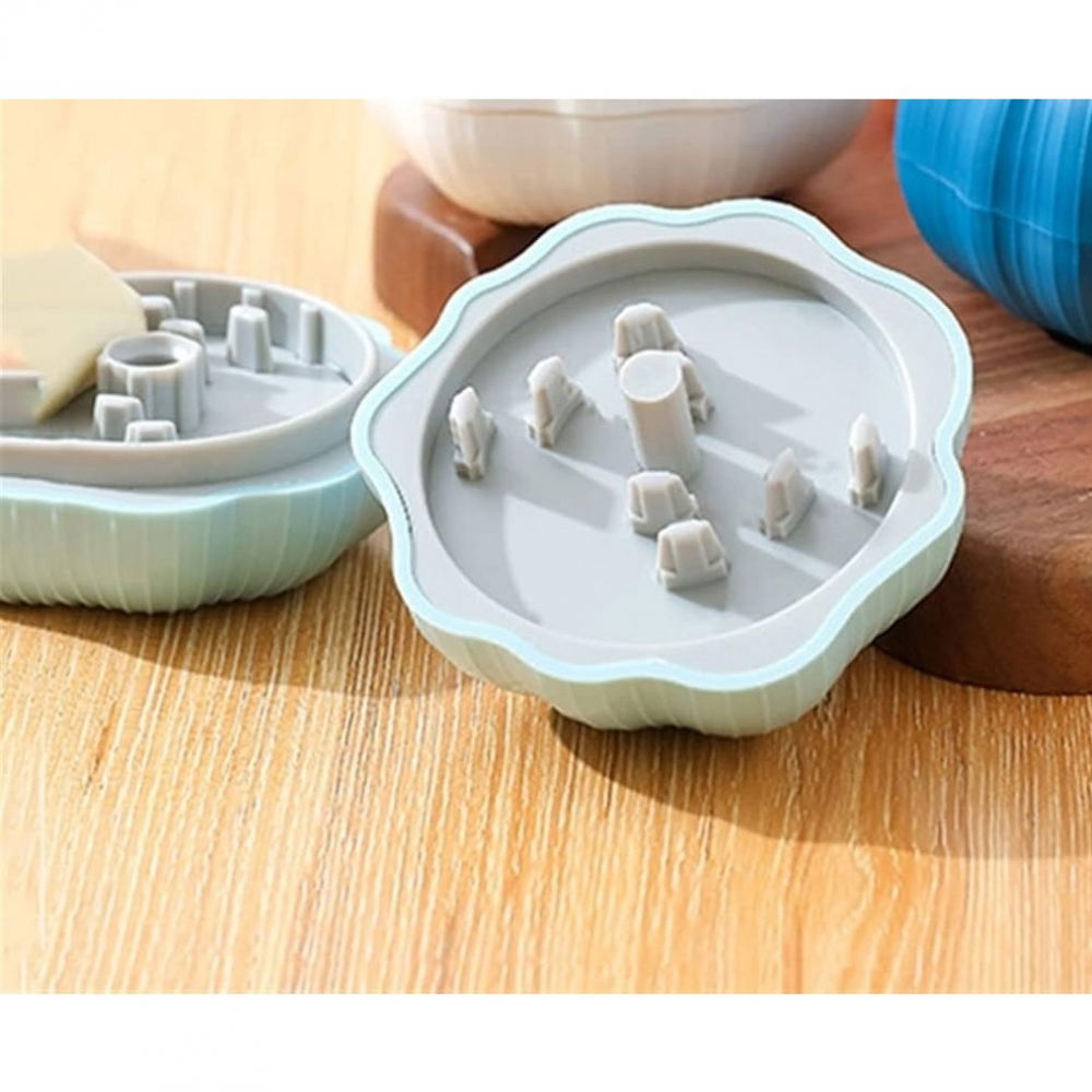 Presa manuala pentru usturoi, model usturoi, 7 x 7.5 cm, din plastic, albastru deschis [4]