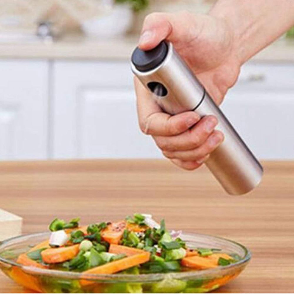 Pulverizator ulei  spray, material otel inoxidabil, manual, 100 ml, 17.7 x 4 cm, argintiu [6]