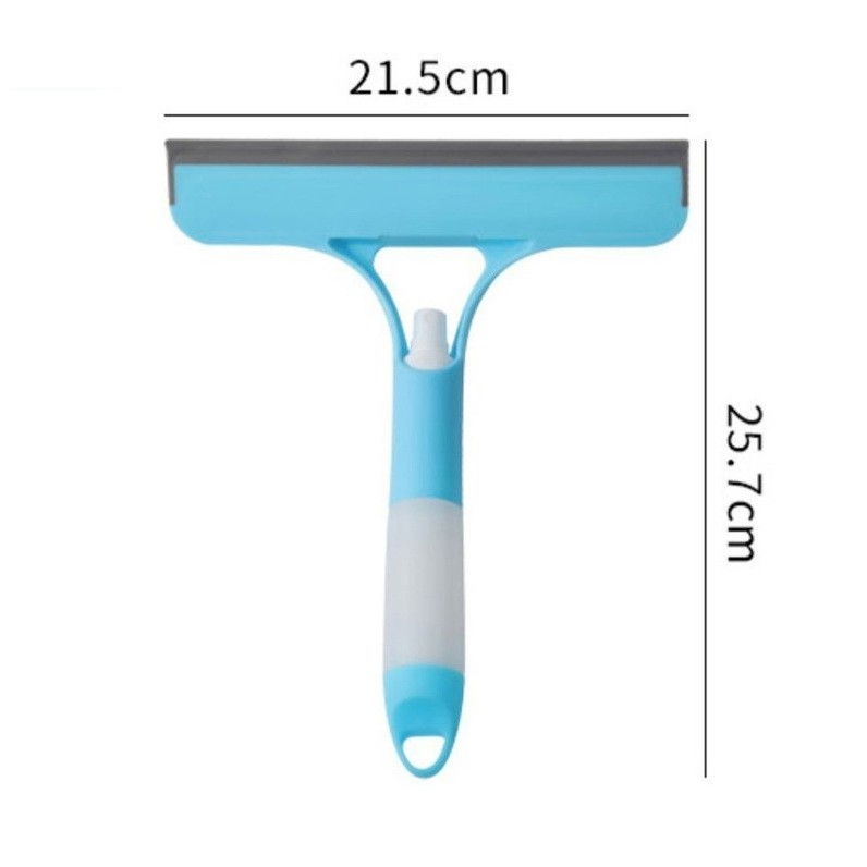 Racleta de curatare 3 in 1, multifunctional, pentru casa si masina, pulverizator de spray, racleta din silicon si burete, 21.5 x 25.7 cm, albastru [6]
