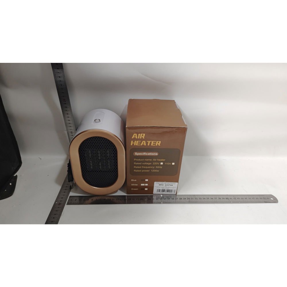 Radiator mini incalzitor, element de incalzire ptc, putere 1200 w, radiator cu termostat reglabil, 19.5 x 12.5 x 12.5 cm, 800 g, alb [3]