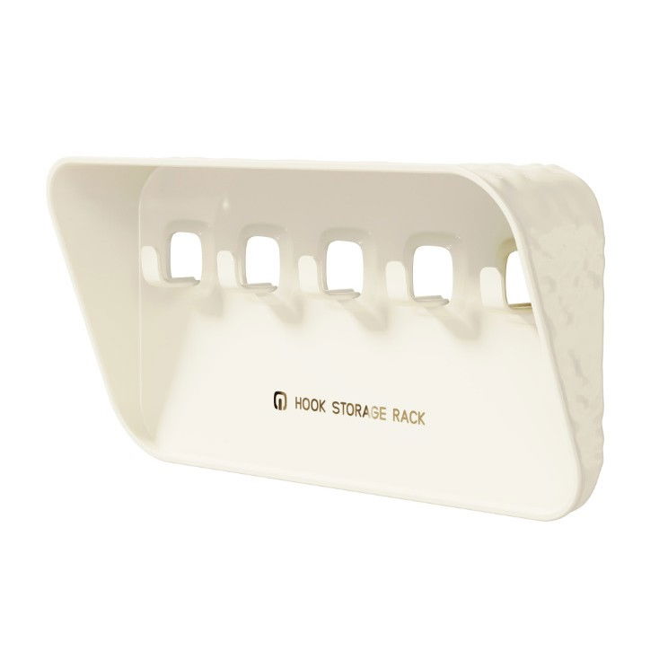 Raft de depozitare cu carlig, pentru chei, bijuterii, 20.3 x 4.6 x 10.3 cm, alb [4]