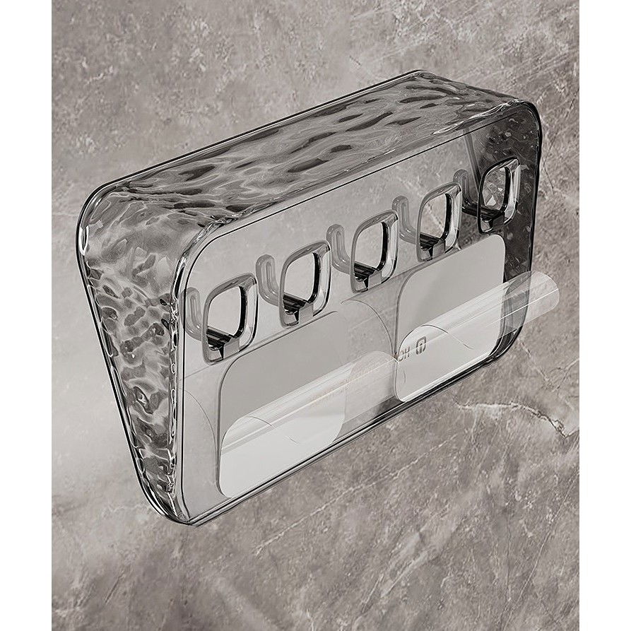 Raft de depozitare cu carlig, pentru chei, bijuterii, 20.3 x 4.6 x 10.3 cm, gri [3]