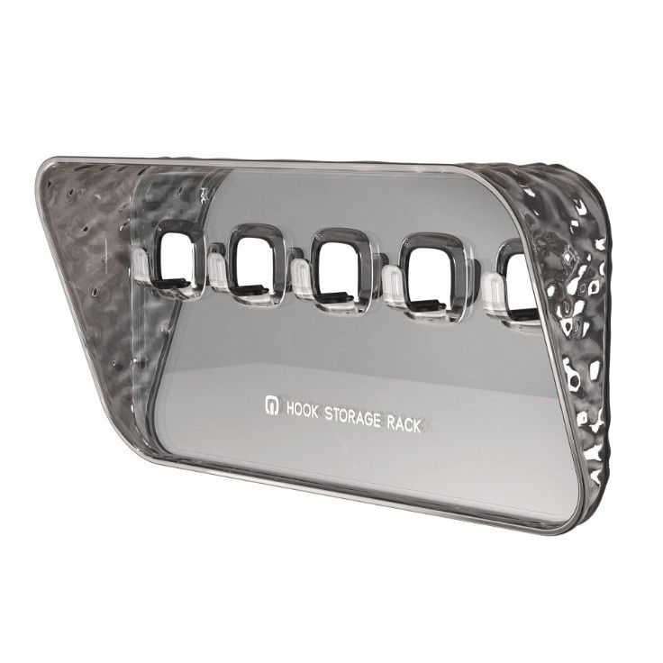 Raft de depozitare cu carlig, pentru chei, bijuterii, 20.3 x 4.6 x 10.3 cm, gri [8]