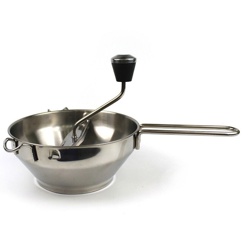 Rasnita manuala pentru fructe, din otel inoxidabil, macinare alimentelor pentru bebelusi, 3 discuri de macinat, presa, pentru tocat cartofi, 19x20x33 cm, argintiu [5]