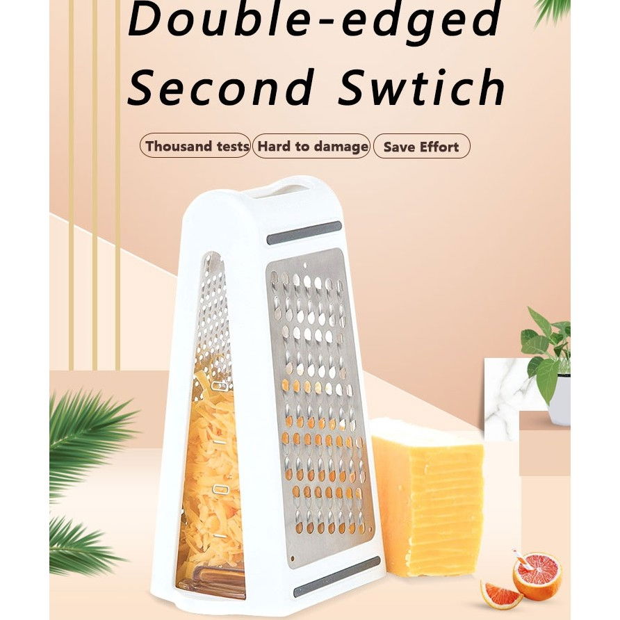 Razatoare de bucatarie cu cutie colectoare  doua tipuri de lame, carcasa inox si abs, design practic, alb [7]