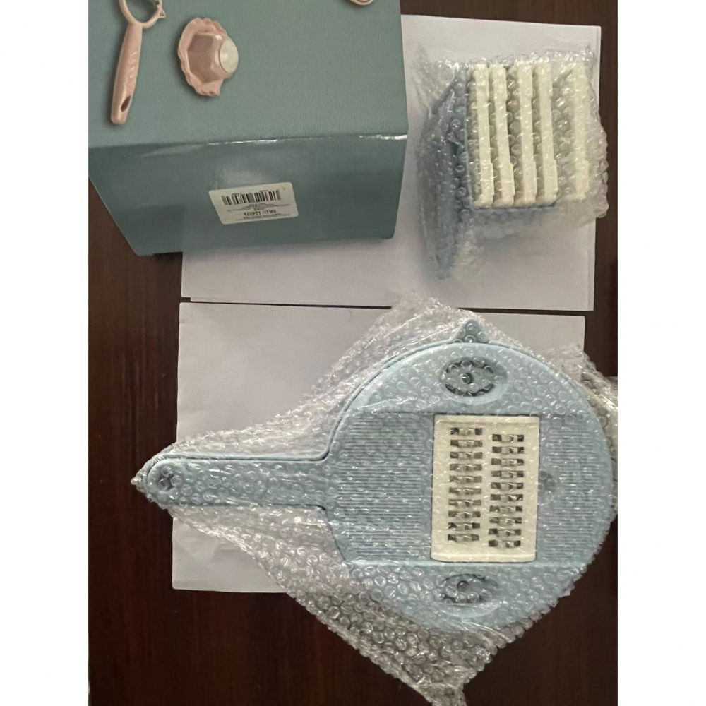 Razatoare multifunctionala  pentru legume, fructe, branzeturi, 10 piese, 27.6x8 cm, albastru [7]