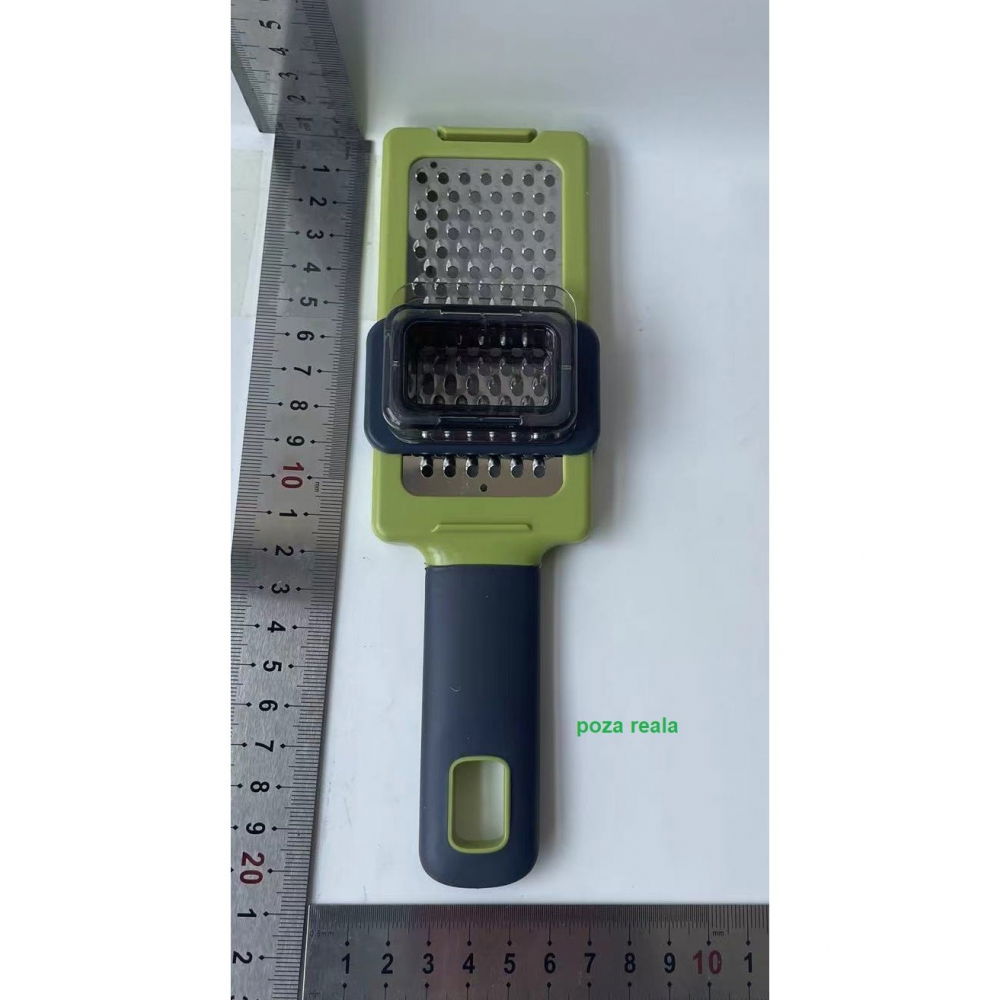 Razatoare multifunctionala, pentru ustuoi, branza, cascaval, 20.3 x 5.8 x 3.3 cm, verde/gri [2]