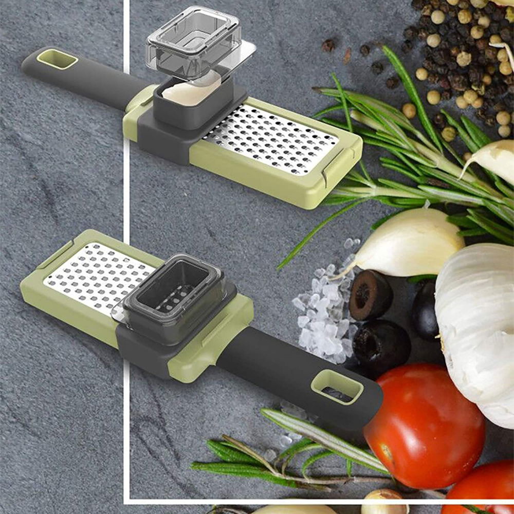 Razatoare multifunctionala, pentru ustuoi, branza, cascaval, 20.3 x 5.8 x 3.3 cm, verde/gri [9]