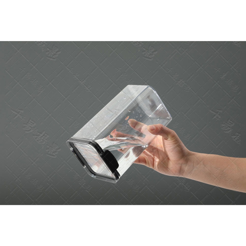 Recipient din plastic, pentru alimente/obiecte, inchidere ermetica, 10.2 x 18.5 cm, 1300 ml, transparent [6]