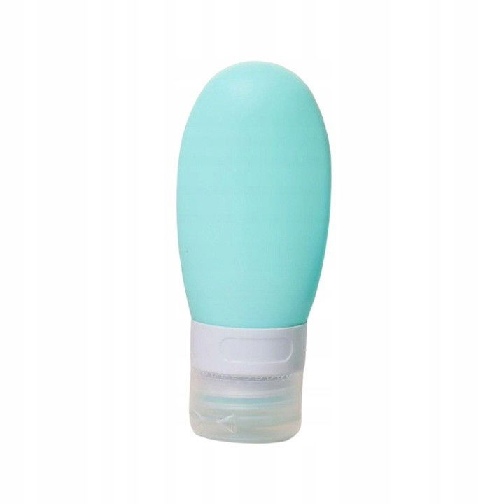 Recipient portabil din silicon elegant de voiaj, sticla de calatorie, potrivita pentru lotiune, sampon si alte lichide, anti-scurgere, cu posibilitate de reumplere, capacitate 90ml, verde [1]